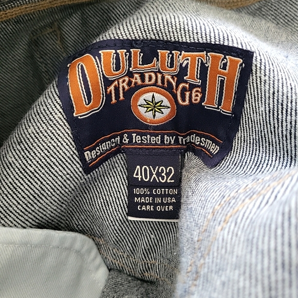 Duluth‎ Trading Co. Men's Dark Blue Denim Work Jeans 40 X 32 Tradesman Tested - Picture 7 of 9